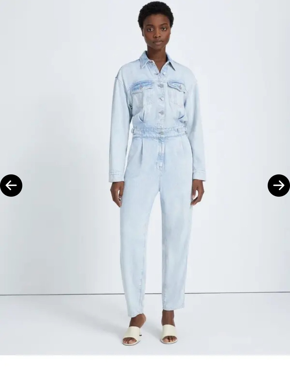 NWOT Light Wash Denim Jumpsuit